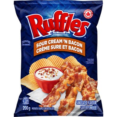 Ruffles Sour Cream & Bacon Potato Chips