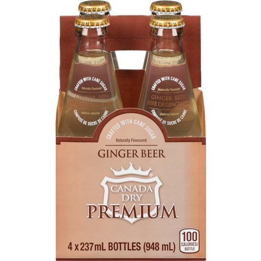 Canada Dry Premium Ginger Beer Glass Bottles 237ml/8 fl. oz (Shipped from Canada)