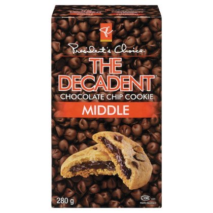 President's Choice The Decadent Chocolate Chip Cookie Middle 280g/9.87oz (Shipped from Canada)
