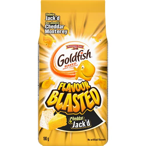 Pepperidge Farm Goldfish Cheddar Jack's Crackers Flavour Blasted 180g/6.3oz (Shipped from Canada)