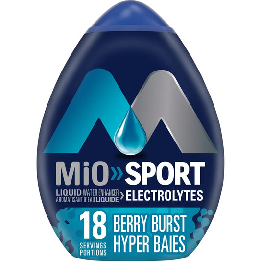 MiO Sport Berry Burst Electrolyte Liquid Water Enhancer, 48mL/1.6 fl. oz. (Shipped from Canada)