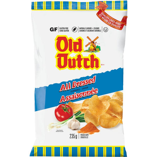 Old Dutch All Dressed Potato Chips 235g/8.2oz (Shipped from Canada)