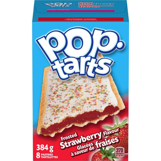 Kellogg's Pop-Tarts toaster pastries, Frosted Strawberry, 8 pastries, 384g/13.5oz (Shipped from Canada)