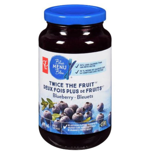 President's Choice Blue Menu Twice The Fruit Blueberry 500ml/16.9oz (Shipped from Canada)
