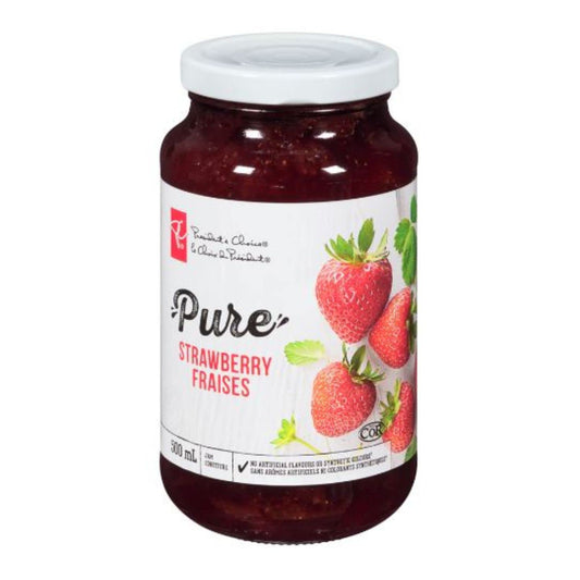 President's Choice Pure Strawberry Jam 500ml/16.9oz (Shipped from Canada)