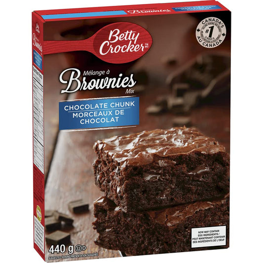 Betty Crocker Brownie Mix Chocolate Chunk 440g/15.5oz (Shipped from Canada)