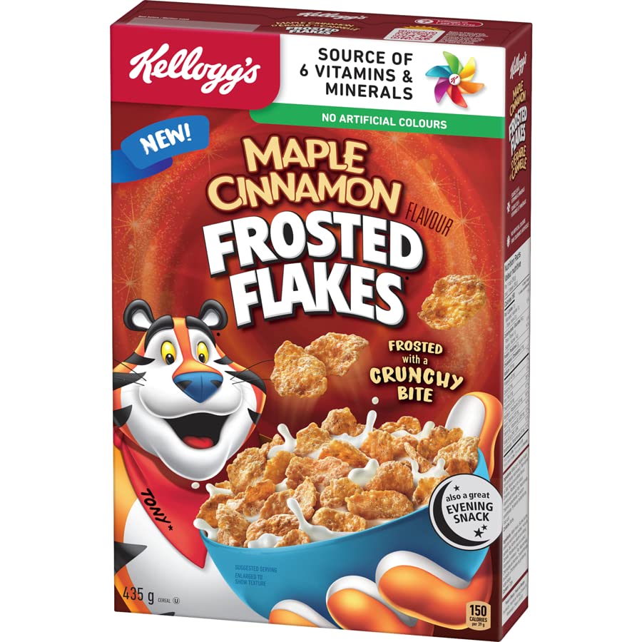 Kellogg's Frosted Flakes Maple Cinnamon 435g/15.3oz (Shipped from Canada)