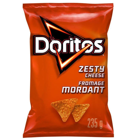 Doritos Zesty Cheese Tortilla Chips 235g/8.2oz (Shipped from Canada)
