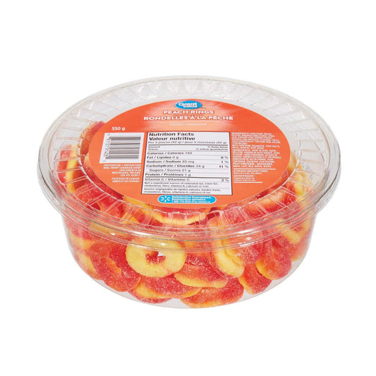 Great Value Gummy Peach Rings 475g/16.7oz (Shipped from Canada)