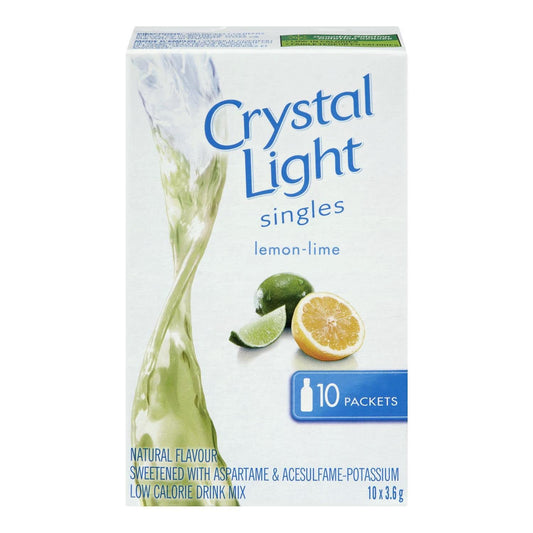Crystal Light Singles Lemon Lime 3.6g/0.12oz (Shipped from Canada)