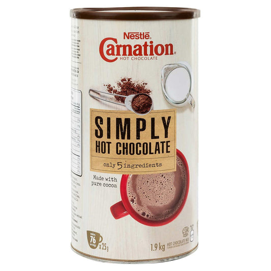 Nestle Carnation Simply Hot Chocolate, 5 Ingredients Powder Mix, 1.9kg/67oz (Shipped from Canada)