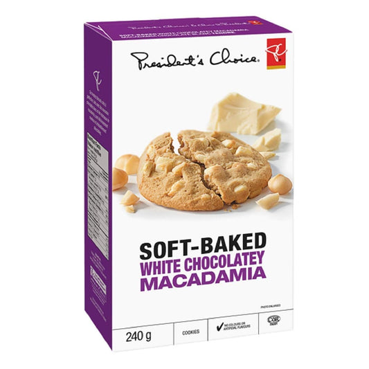 President's Choice White Chocolate Macadamia Nut Cookies, 240g/8.46oz (Shipped from Canada)