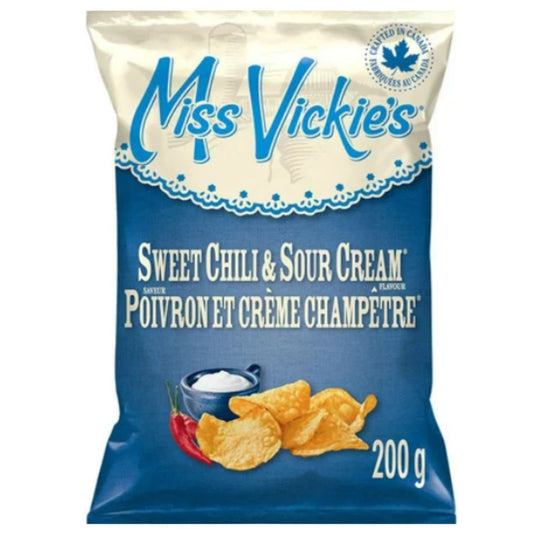 Miss Vickie's Sweet Chili & Sour Cream Kettle Cooked Potato Chips 200g/7oz (Shipped from Canada)
