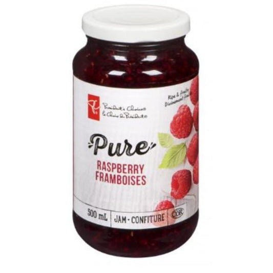 President's Choice Pure Raspberry Jam 500ml/16.9oz (Shipped from Canada)