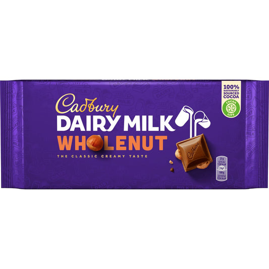 Cadbury Whole Nut Dairy Milk Chocolate 180g/6.34oz (Shipped from Canada)