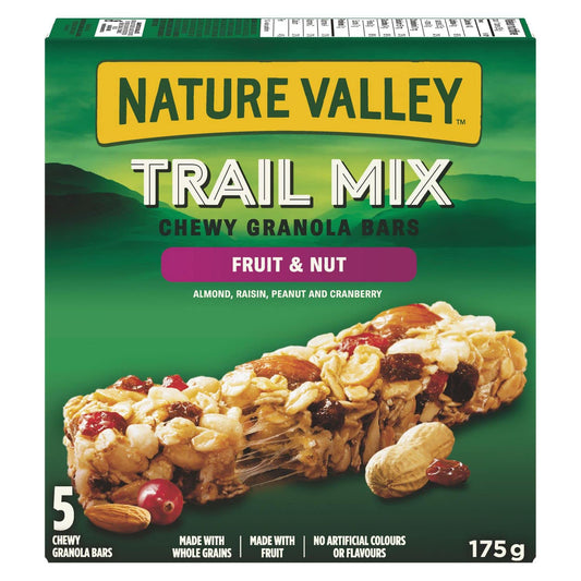 Nature Valley Trail Mix Chewy Granola Bars Fruit and Nut  175g/6.1oz (Shipped from Canada)
