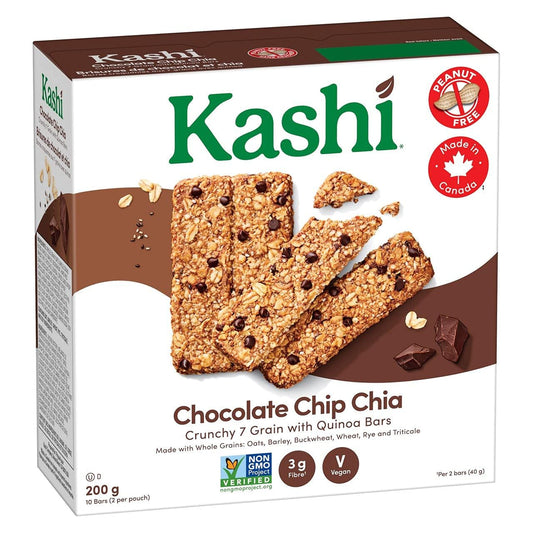 Kashi 7 Grain Chocolate Chip Chia with Quinoa bars, 200g/7.1oz (Shipped from Canada)