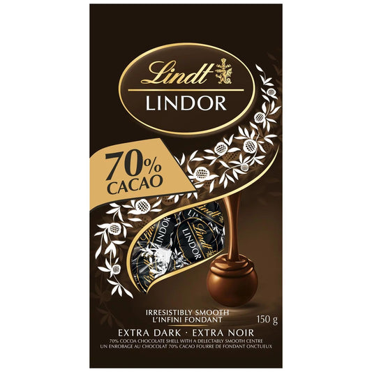 Lindor 70% Cacao Dark Chocolate Truffles, 150g/5.2oz (Shipped from Canada)