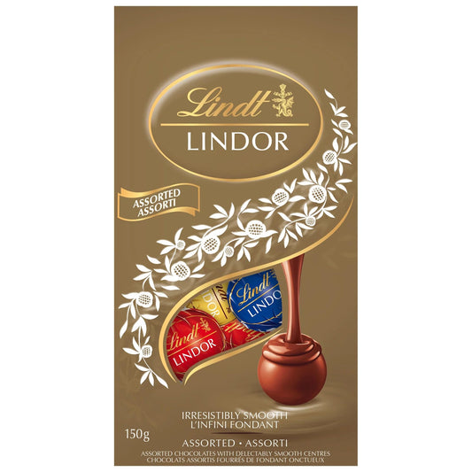 Lindor Assorted Chocolate Truffles, 150g/5.2oz (Shipped from Canada)