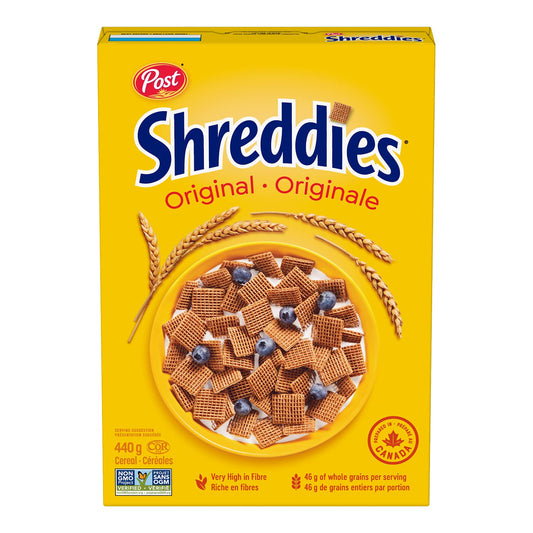 Post Shreddies Breakfast Cereal 440g/15.4oz (Shipped from Canada)