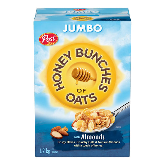 Post Jumbo Honey Bunches of Oats with Almonds 1.2kg/42.32oz (Shipped from Canada)