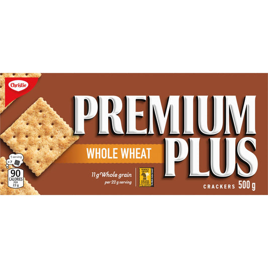 Christie Premium Plus Whole Wheat Crackers 500g/17.63 (Shipped from Canada)