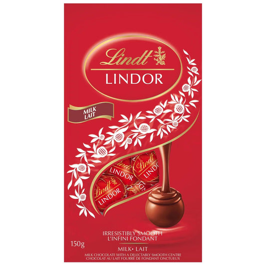 Lindor Milk Chocolate Truffles, 150g/5.2oz (Shipped from Canada)