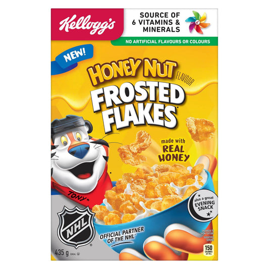 Kelloggs Frosted Flakes Honey Nut Cereal 435g/15.3oz (Shipped from Canada)