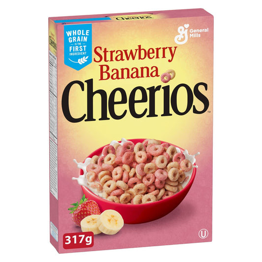 Cheerios Naturally Flavored Strawberry Banana Cereal 317g/11.1oz (Shipped from Canada)