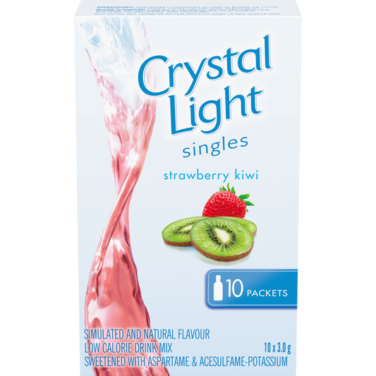 Crystal Light Singles Strawberry Kiwi, 3.0g/0.10oz (Shipped from Canada)