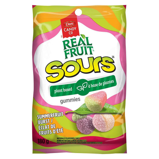 Realfruit Sours Summerfruit Burst Candy 180g/6.34oz (Shipped from Canada)