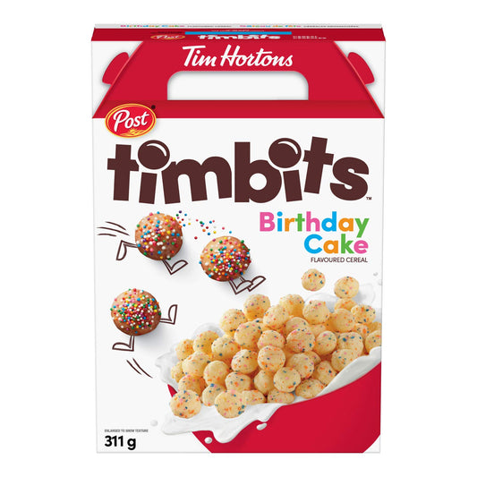 Post Tim Hortons Timbits Birthday Cake Flavored Cereal 311g/10.97oz (Shipped from Canada)