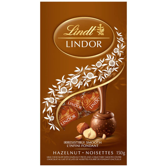 Lindor Hazelnut Milk Chocolate Truffles, 150g/5.2oz (Shipped from Canada)
