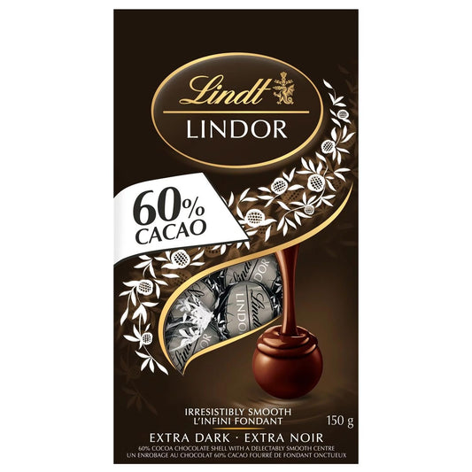 Lindor 60% Cacao Chocolate Truffles, 150g/5.2oz (Shipped from Canada)