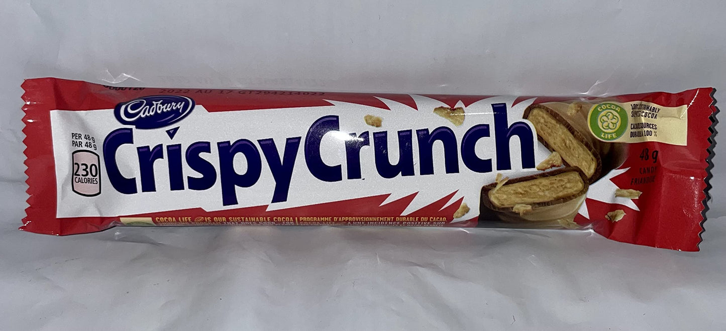 Cadbury Crispy Crunch Chocolate Bars 48g/1.69oz Each (Shipped from Canada)