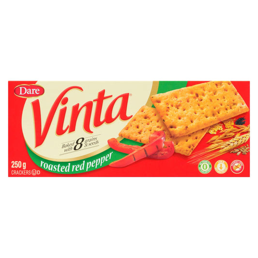 Dare Vinta Roasted Red Pepper Crackers 250g/8.8oz (Shipped from Canada)