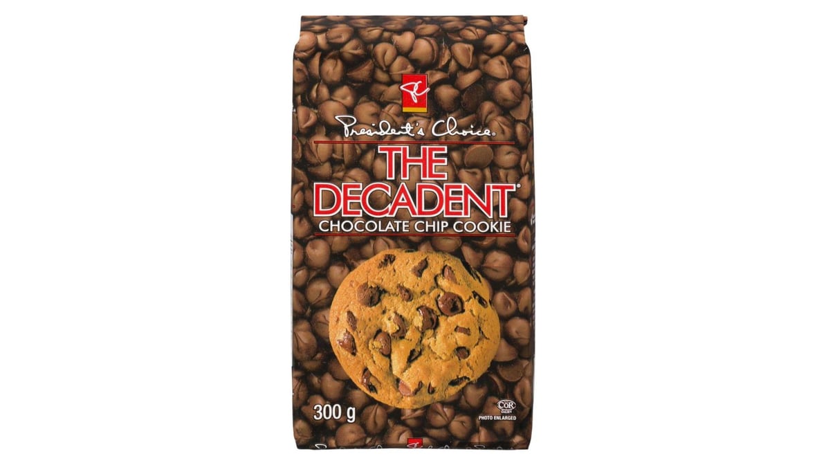 President's Choice the Decadent Chocolate Cookie Chip 300g/10.58oz (Shipped from Canada)