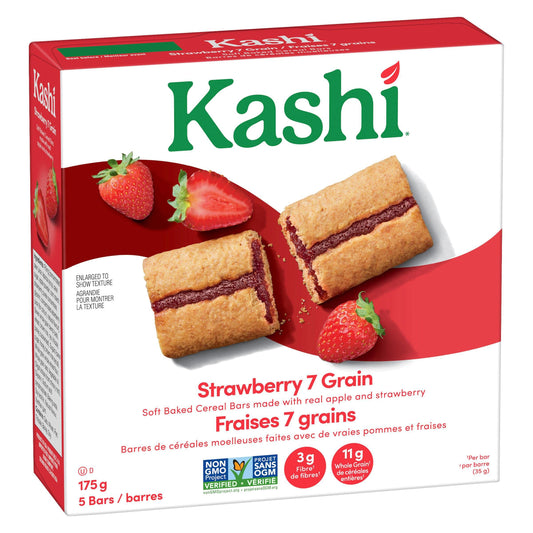 Kashi 7 Grain Strawberry Soft Baked Bars 175g/6.1oz (Shipped from Canada)