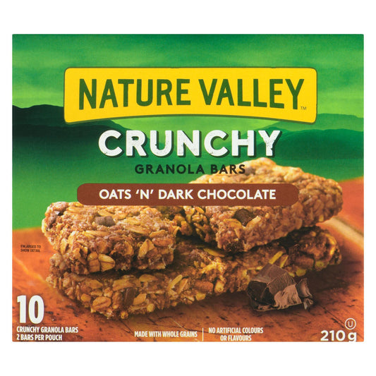 Nature Valley Crunchy Oats & Dark Chocolate Granola Bars, 210g/7.4oz (Shipped from Canada)