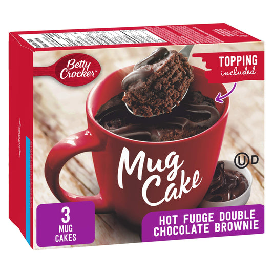 Betty Crocker Mug Cake  Double Chocolate Brownie with Hot Fudge Topping 294g/10.37oz (Shipped from Canada)