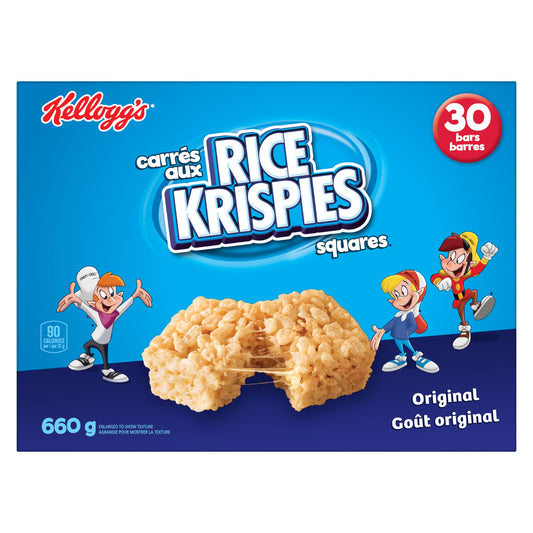 Rice Krispies Square Bars Jumbo Pack Original, 660g/23.28oz (Shipped from Canada)