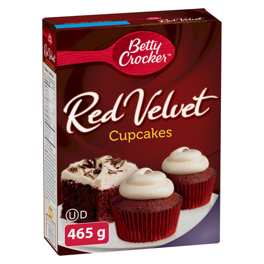 Betty Crocker Cupcake Mix Red Velvet with Cream Cheese Frosting 465g/16.40oz (Shipped from Canada)