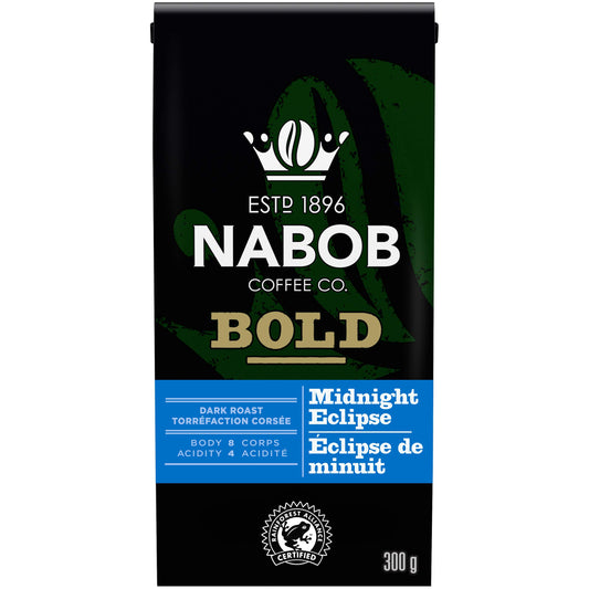 Nabob Bold Midnight Eclipse Ground Coffee 300g/10.6oz (Shipped from Canada)