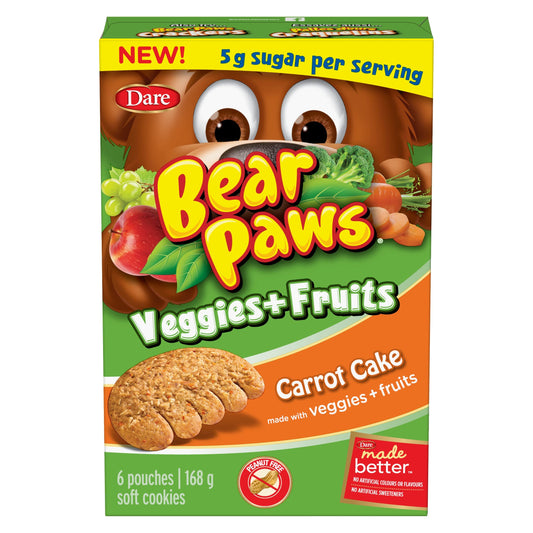 Dare Bear Paws Veggies Fruit Carrot Cake