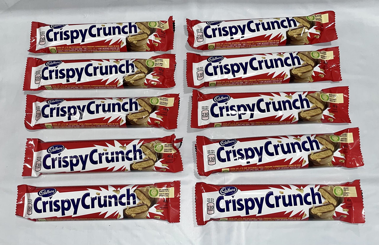 Cadbury Crispy Crunch Chocolate Bars 48g/1.69oz Each (Shipped from Canada)