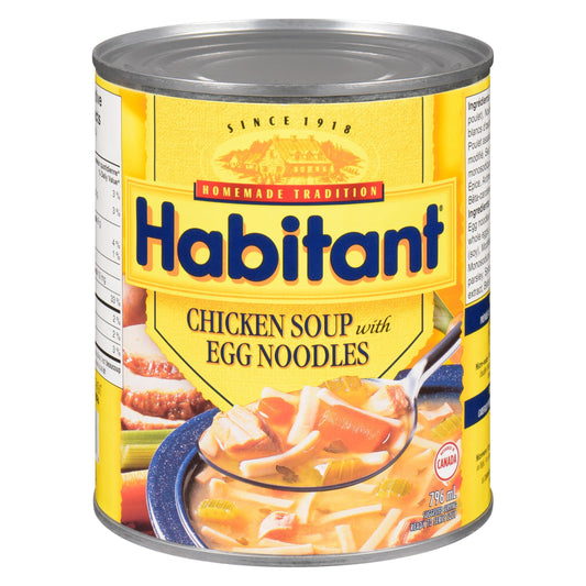 Habitant Chicken Soup with Egg Noodles 796mL/26.9fl.oz (Shipped from Canada)