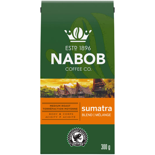 Nabob Ground Coffee Sumatra Blend Medium Roast 300g/10.58oz (Shipped from Canada)