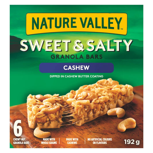 Nature Valley Sweet & Salty Cashew Chewy Dipped Granola Bars 192g/6.8oz (Shipped from Canada)