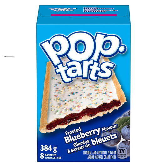Kellogg's Pop-Tarts toaster pastries, Frosted Blueberry, 8 pastries, 384g/13.5oz (Shipped from Canada)