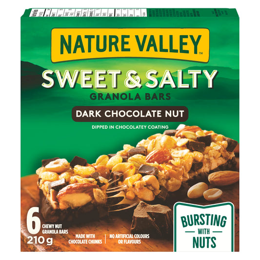 Nature Valley Sweet & Salty Dark Chocolate Nut Granola Bars, 210g/7.4oz (Shipped from Canada)